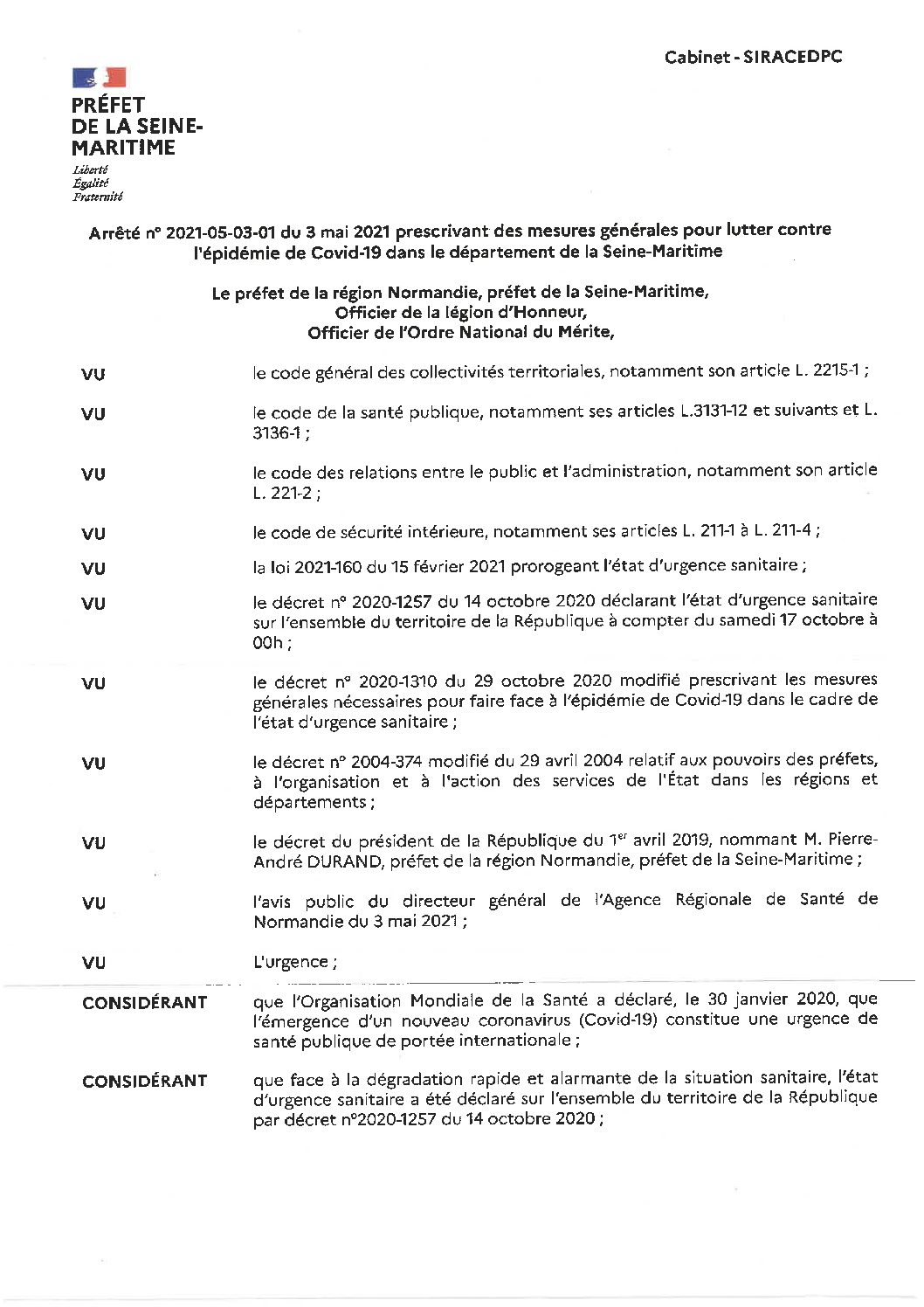 2021-05-03-01 du 3 mai 2021 AP port du masque + alcool +vide grenier
