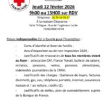 Inscription banque alimentaire 2026