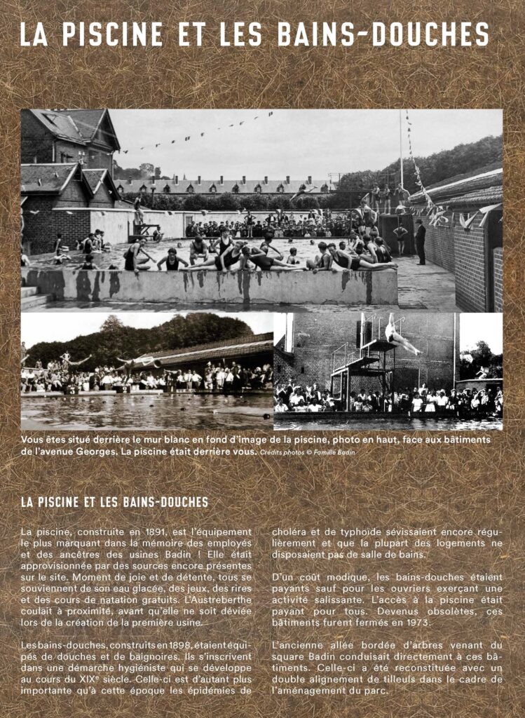 La piscine et les bains douches