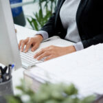 Working on computer
